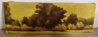 Hyrlík, maľované stromy, signované