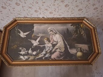 Veľký obraz v zlatom ráme