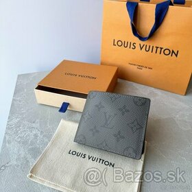 Originál LOUIS VUITTON pánska peňaženka sivá monogram