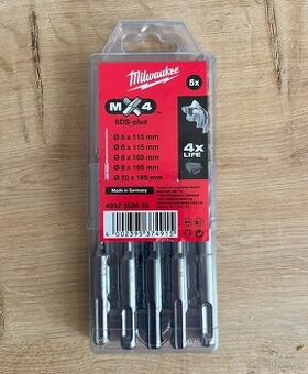 Milwaukee sada štvorbritových vrtákov MX SDS+