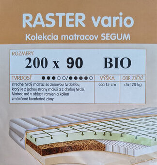 2x ortopedický matrac 200 x 90 x 15 cm