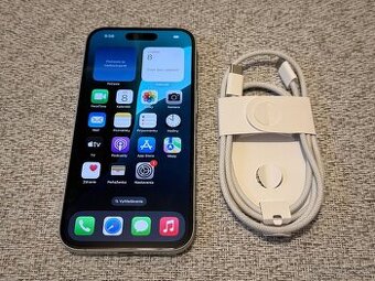 Apple Iphone 16 Biely 128Gb - Pekný stav, v záruke