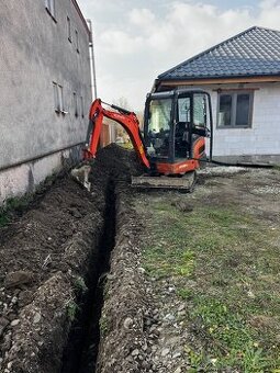 Zemné a výkopové práce, Minibager, nákladná doprava bager