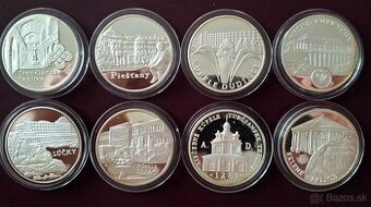 Slovenské kúpele strieborné medaile v proof prevedení.
