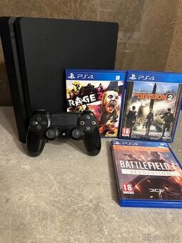 Predam ps4 slim 500gb + hry - 1