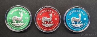 Investicne striebro mince minca Krugerrand 3 ks