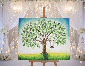 Svadobný strom 1 originálna kniha hostí na pamiatku