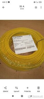 Jedno žilový vodič CY 4 = H07V-U zeleno/žltý