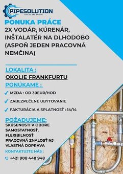 Vodári - kúrenári - inštalatéri Nemecko