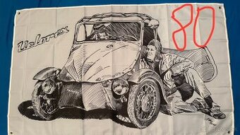 80 - Banner vlajka - VELOREX - kreslený s lidmi 90x150