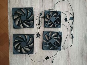 NZXT ventilátory z H9 Flow (3x 140mm + 1x 120mm) + skrutky