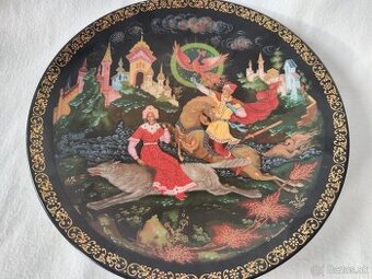 Nádherný závěsný talíř Princezna Elena a Ivan- Lomonosov, SS