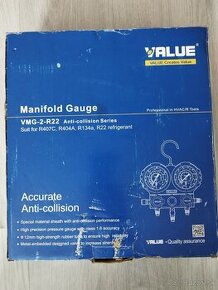 Súprava manometrov pre klimatizáciu Value VMG-2-R22