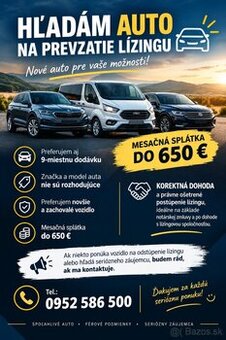 Prevezmem lizing na auto ....