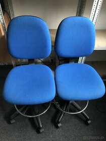 Kancelárska stolička modrá, 2kusy