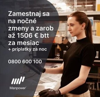 Pracovník logistického centra. Len nočné zmeny