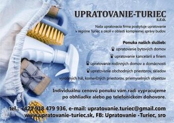 Hľadám výpomoc na upratovanie