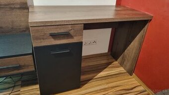 Písací stolík – dub/čierna