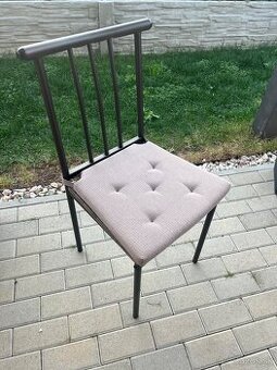 Kovovo-drevená jedálenská stolička - 4ks