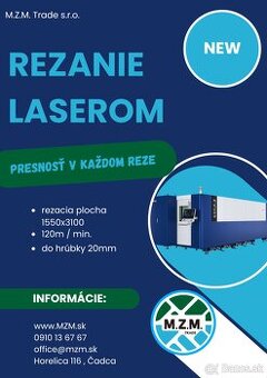 pálenie, rezanie  laserom