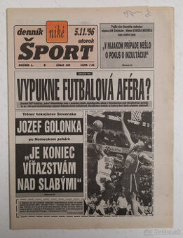 Staré noviny Denník Šport 3 - 1