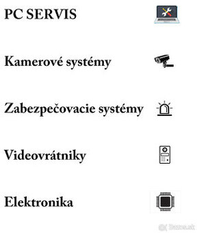 SERVIS PC, kamerove systemy, alarmy, elektronika