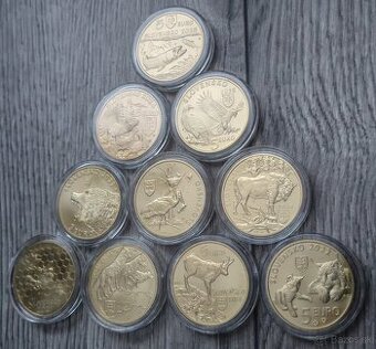 5 euro mince Fauna a Flóra