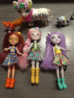 3x Enchantimals - Tiger, líška a lemur