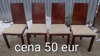 Predám 4 x stoličky viď foto cena 50 eur za všetky.