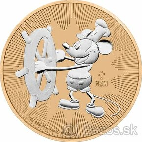 Investicne striebro mince minca Mickey Mouse
