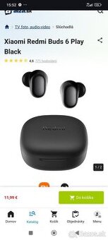 Bezdrôtové slúchadlá Xiaomi Redmi Buds 6 Play black
