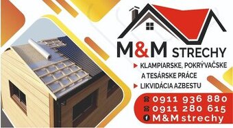 M&M strechy s.r.o. – prijímame nové zákazky na rok 2026