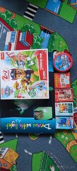 Spoločenská hra a dobble Labková patrola, puzzle, tabuľka