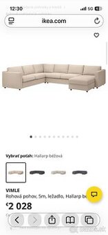 Ikea Vimle rozkladaci gauč s posteľou a úložným priestorom