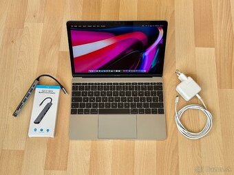 MacBook 12" 1.3GHz,2j/8GB/512GB, TOP STAV, BATERKA 71cyklov