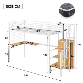 Fliesk detska poschodova postel 90x200 bez matraca cena €300