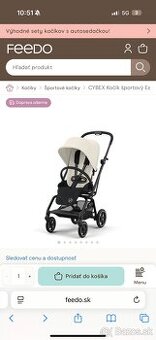 CYBEX Kočík športový Eezy S Twist+ 2 BLK Canvas White Gold