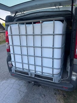 2x 1000l IBC Kontajner Biely Nepriehladny | Ocelova Paleta
