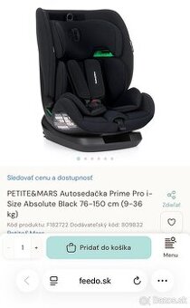 PETITE&MARS Autosedačka Prime Pro i-Size Absolute Black 76-1