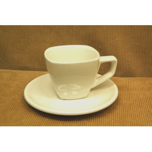 Šálka s tanierikom square Alba 250ml čisto nová