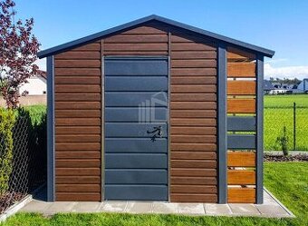 Záhradný domček 2x2,5 sedlová strecha, plus prístrešok