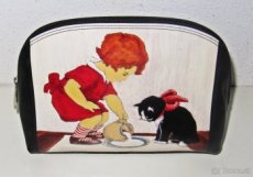 Kozmetická taška - Dievčatko a mačka, orig. značka Bambas - 1