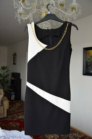 Čierno-biele elegantné šaty - 1