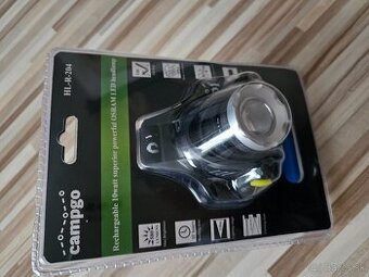 Campgo HL-R-204 Čelovka – LED, nabíjacia, maximálny dosvit