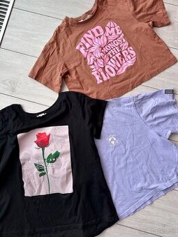 Balik triciek s kratkym rukavom/crop top