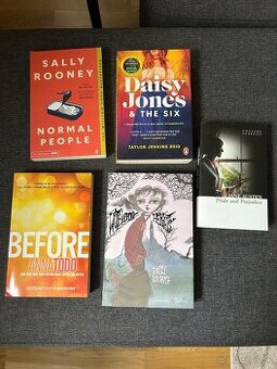 Anglické knihy - Sally Rooney , Taylor Jenkins Reid a ine