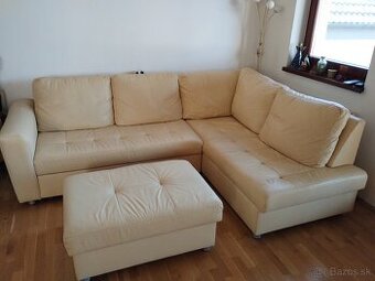 Kožená rohová sedačka 250x185