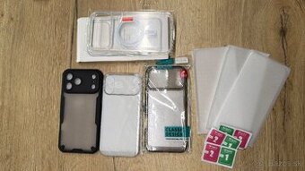 Predam 4 kryty (obaly) a 3x sklo pre iphone 17 pro max