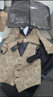 Detsky oblek sako nohavice kosela motilik vesta