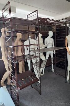 Regálová zostava - kov+ drevo